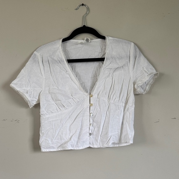 Joie Tops - Joie White Button Front Blouse Lightweight Summer Top XS